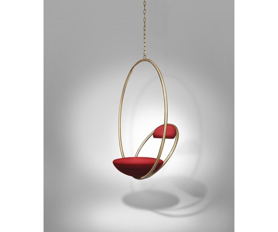 Lee Broom, Hanging Hoop Chair Brushed Brass