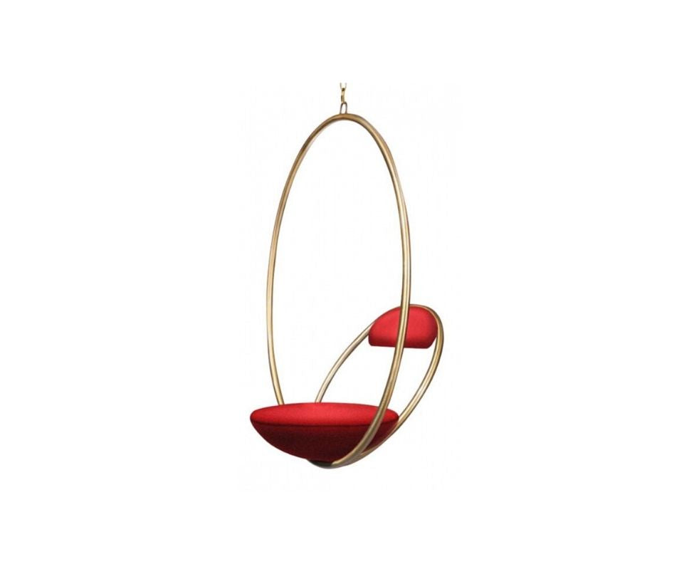 Lee Broom, Hanging Hoop Chair Brushed Brass