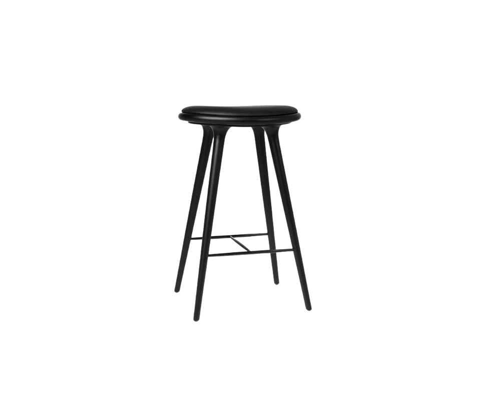 Mater, High Stool Black Stained Beech Bar