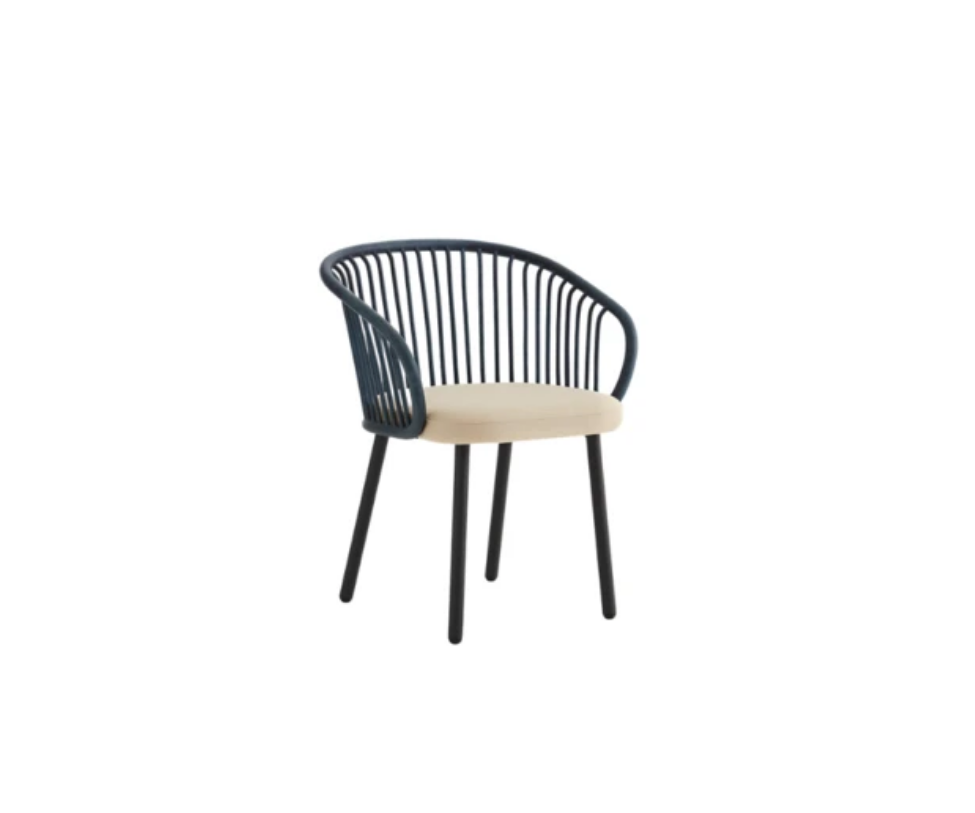 Expormim, Huma Dining Armchair with Metal Legs