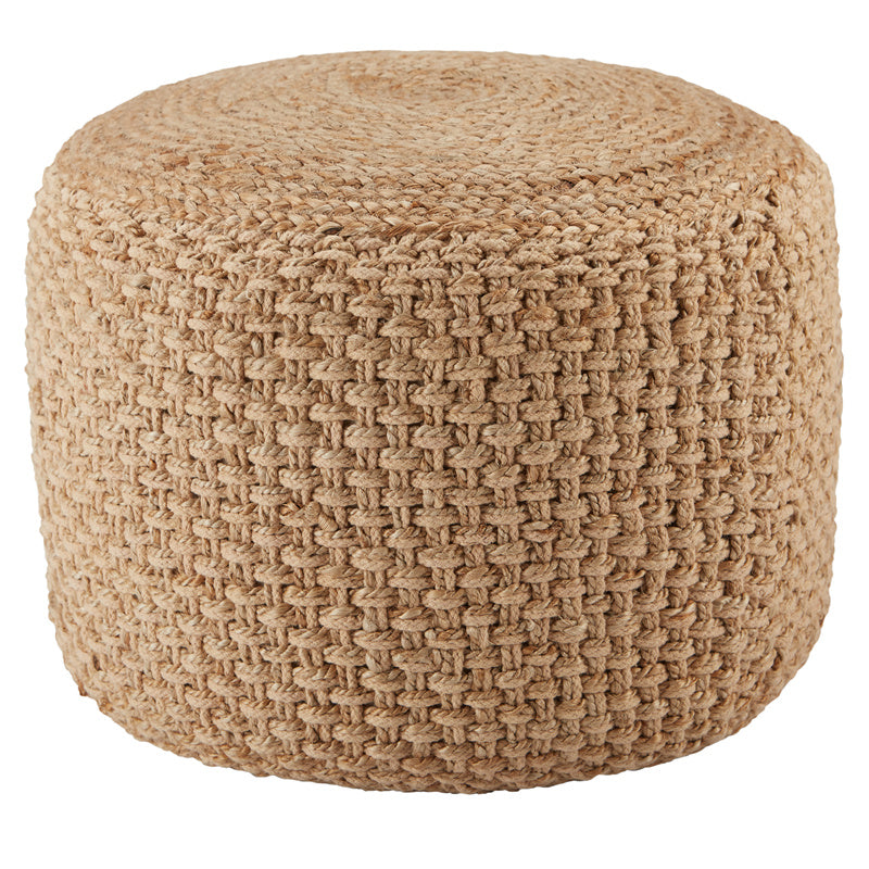 Jaipur Living, Kealani Trellis Beige Cylinder Pouf