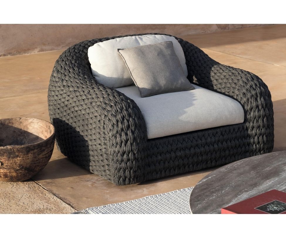 Manutti, Kobo Anthracite Lounge Chair