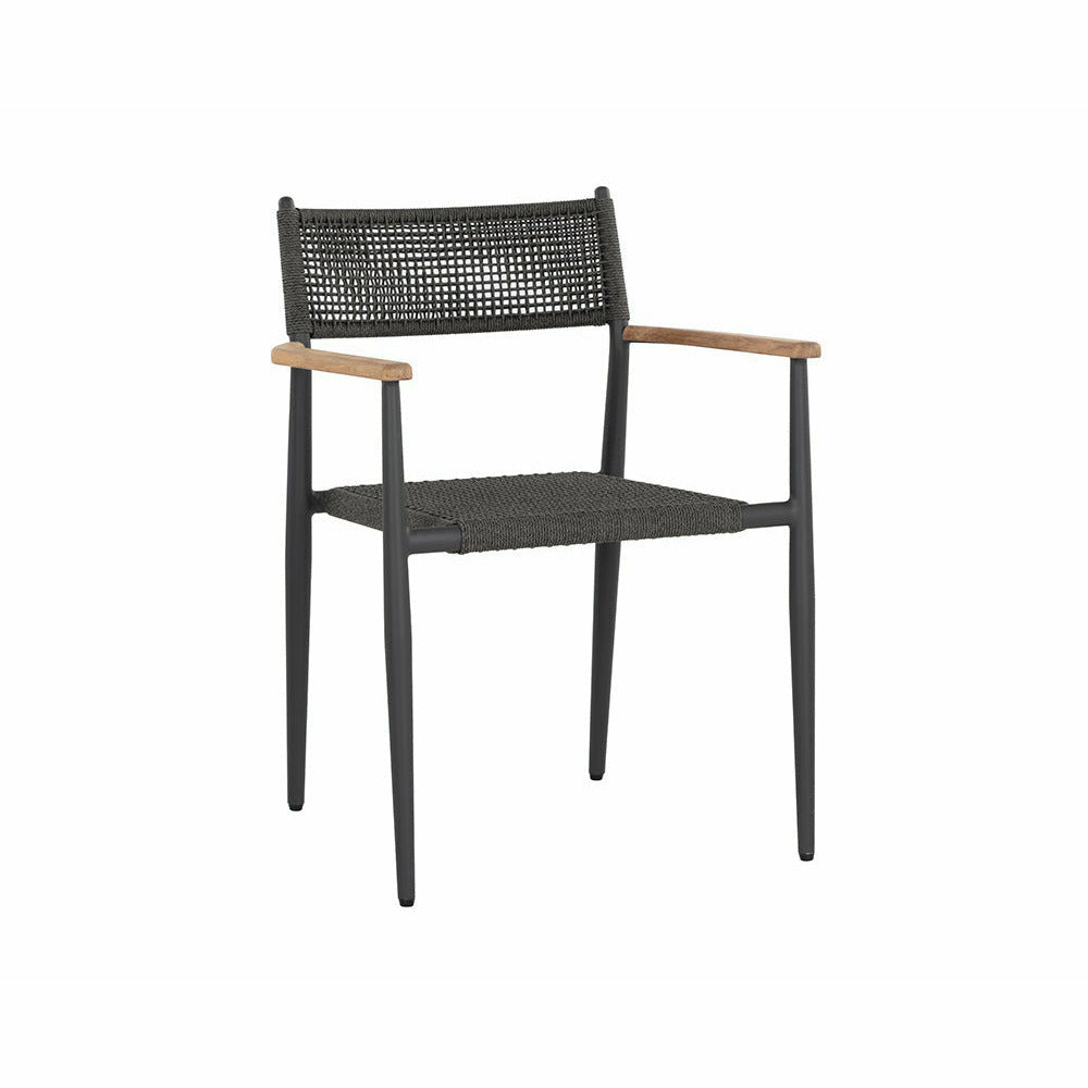 Sunpan, Kona Stackable Dining Armchair - Dark Grey