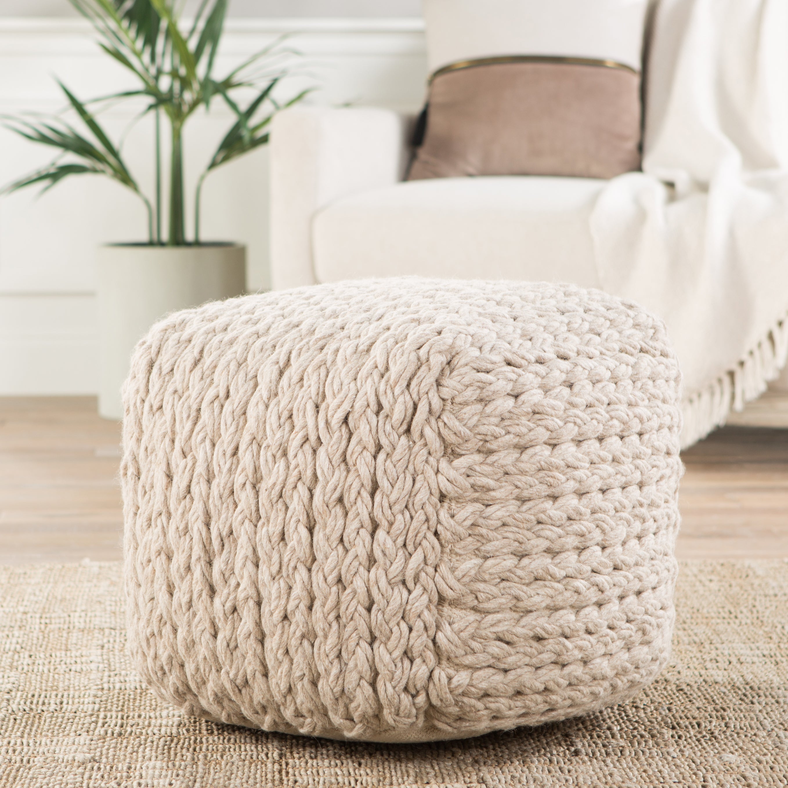 Jaipur Living, Kyran Cube Pouf