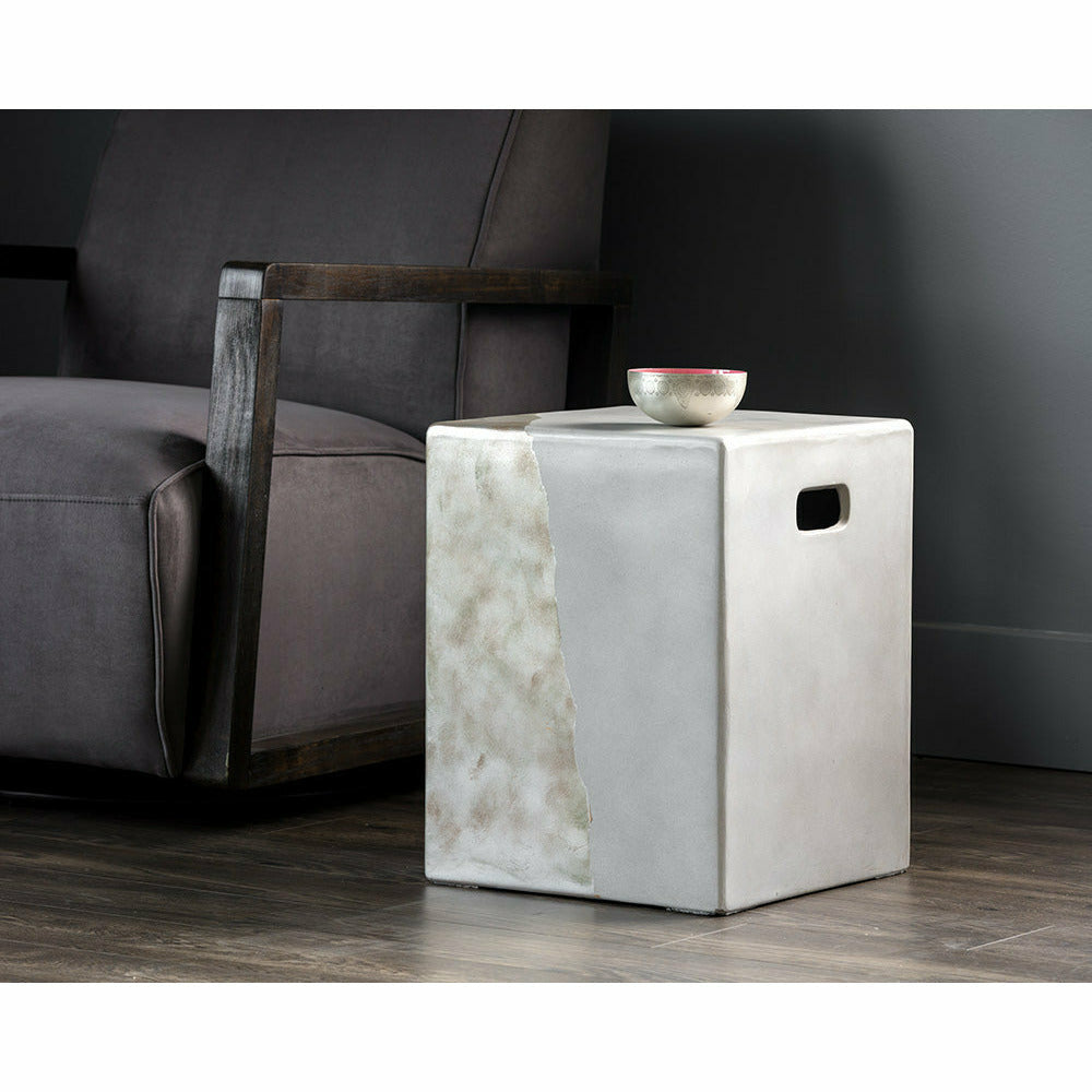 Sunpan, Kyson End Table - Silver