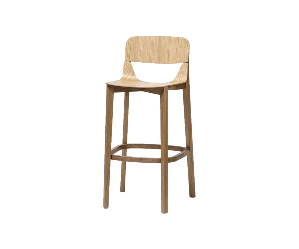 Ton, Leaf Barstool With Backrest