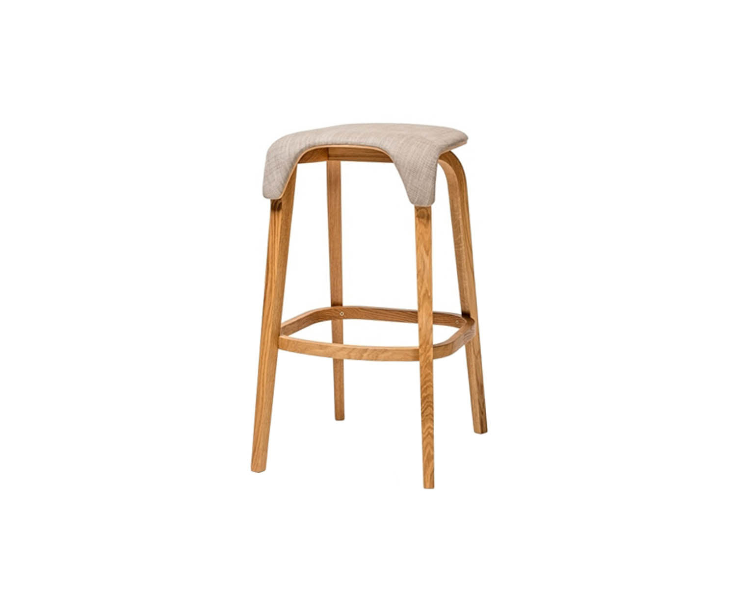 Ton, Leaf Upholstered Barstool