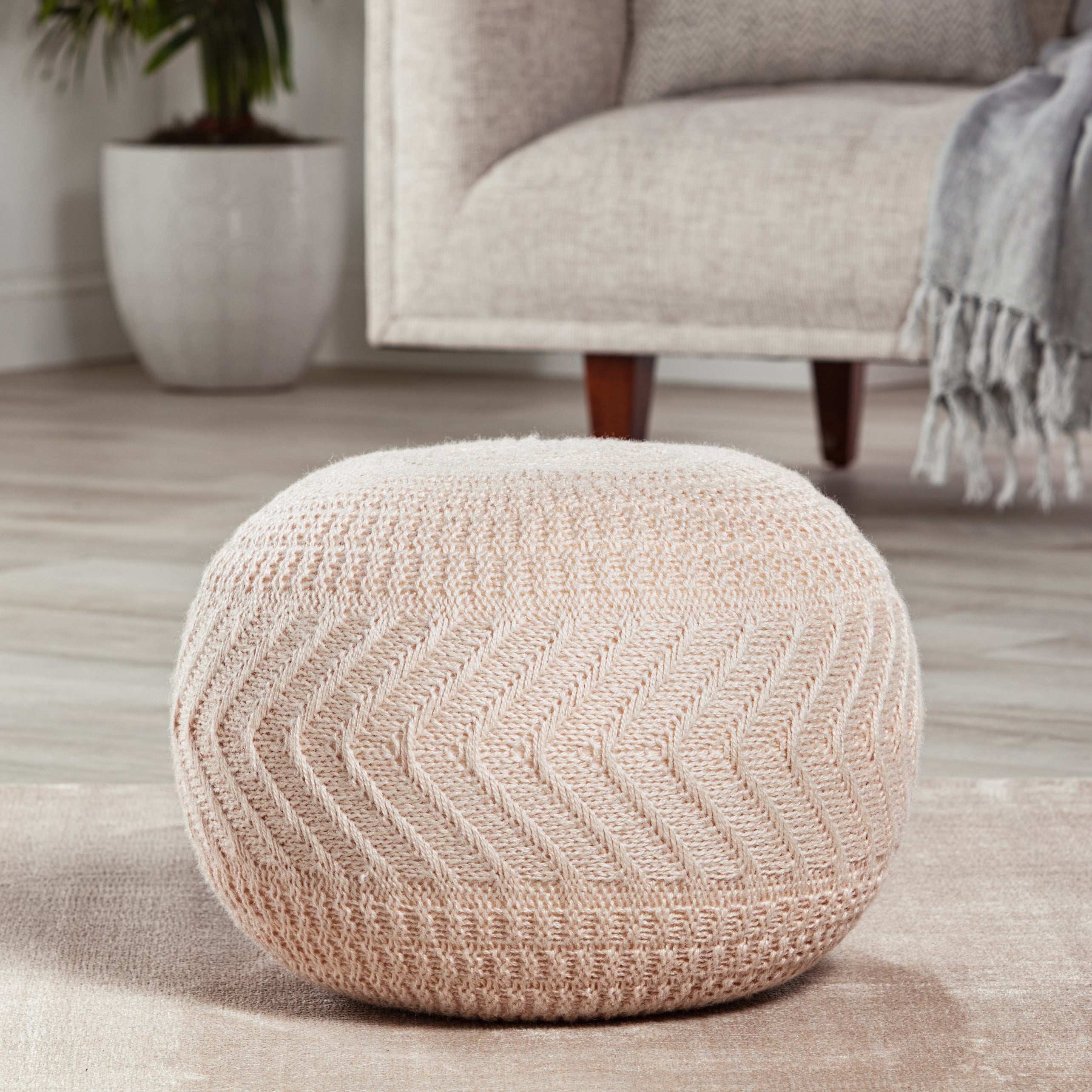 Jaipur Living, Lucille Round Pouf