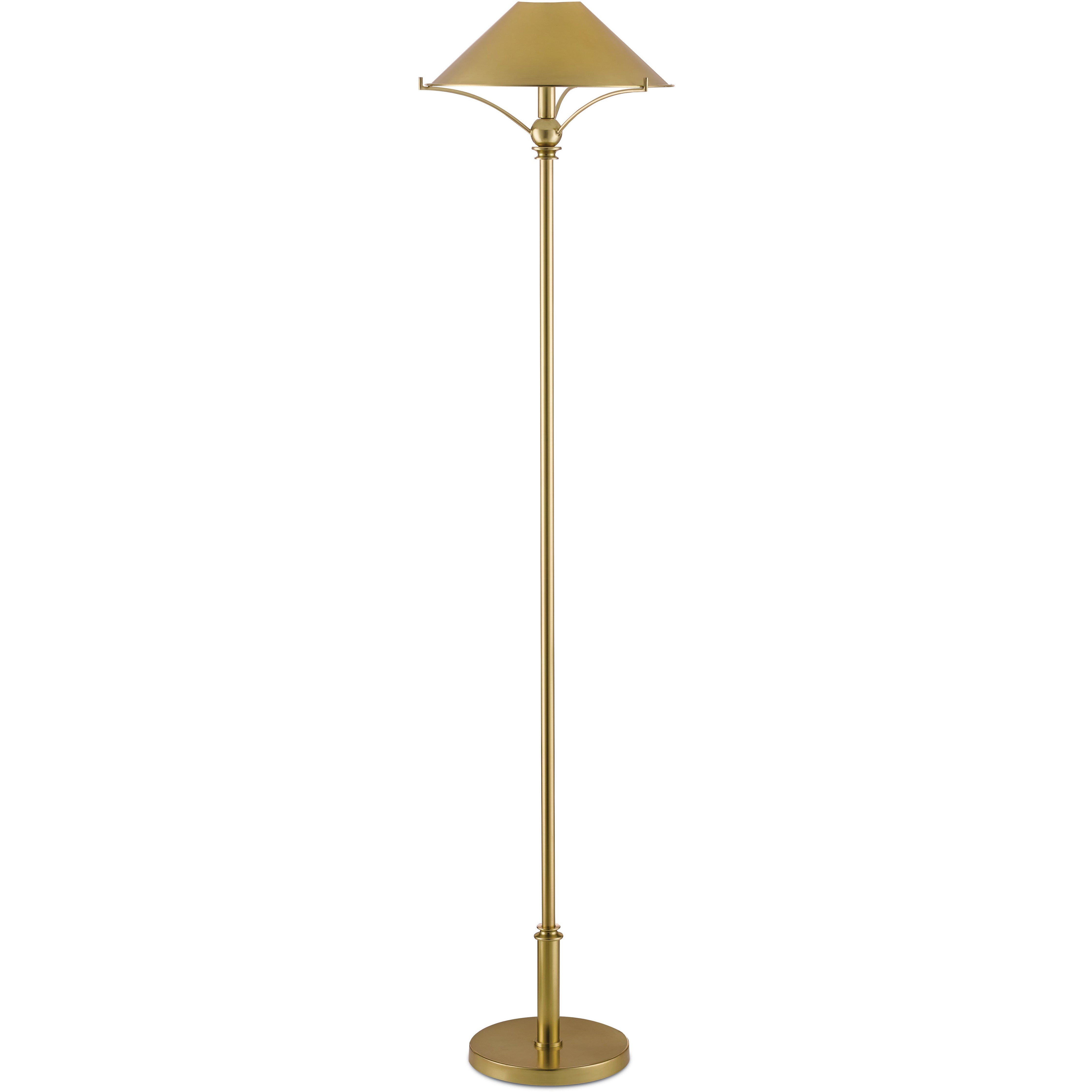 Currey & Company, Maarla Brass Floor Lamp