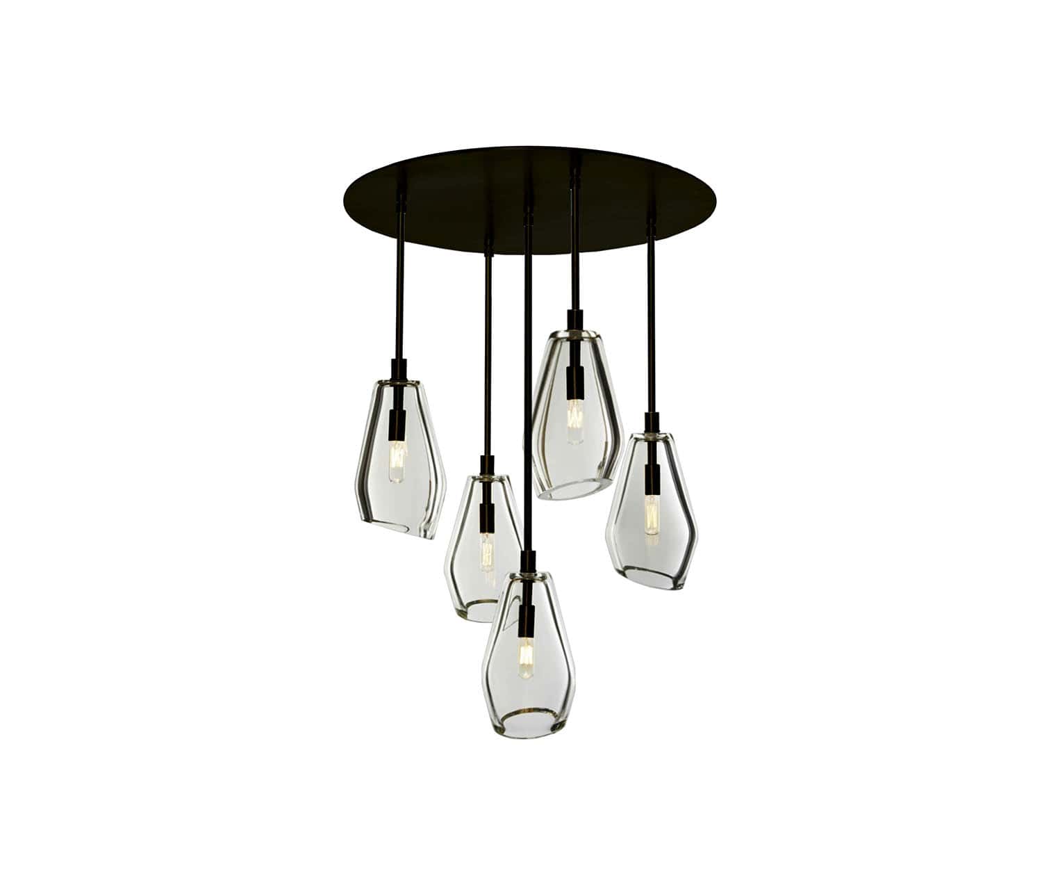 Zia Priven, Muse 24” Ø 5-Light Chandelier