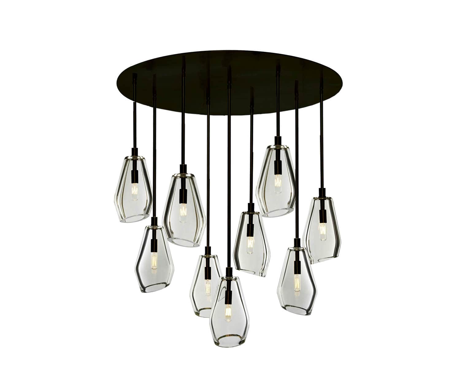 Zia Priven, Muse 36” Ø 9-Light Chandelier