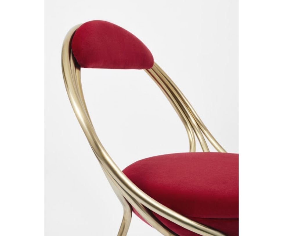 Lee Broom, Musico Chair - Satin Brass