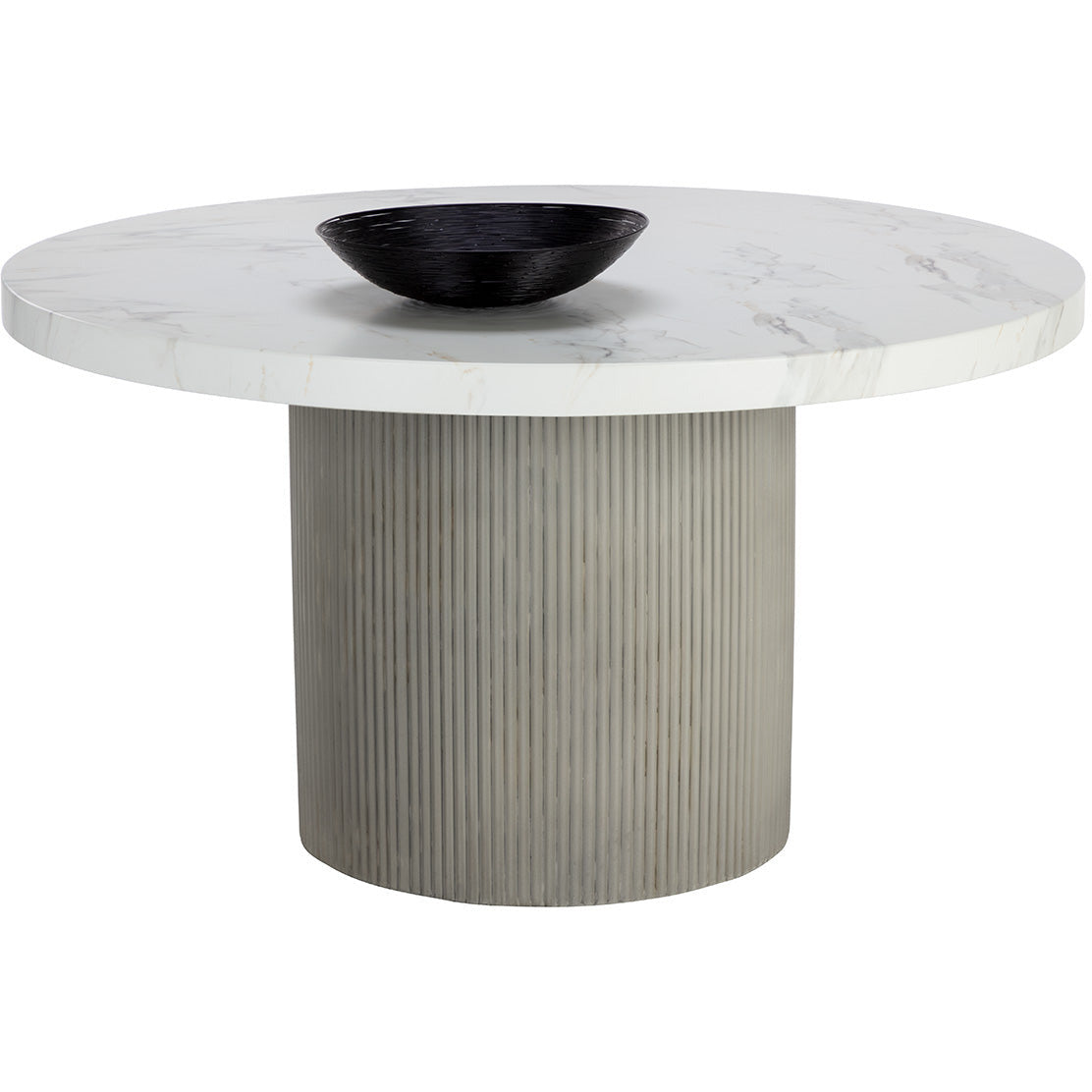 Sunpan, Nicolette Dining Table - Light Grey - Marble Look