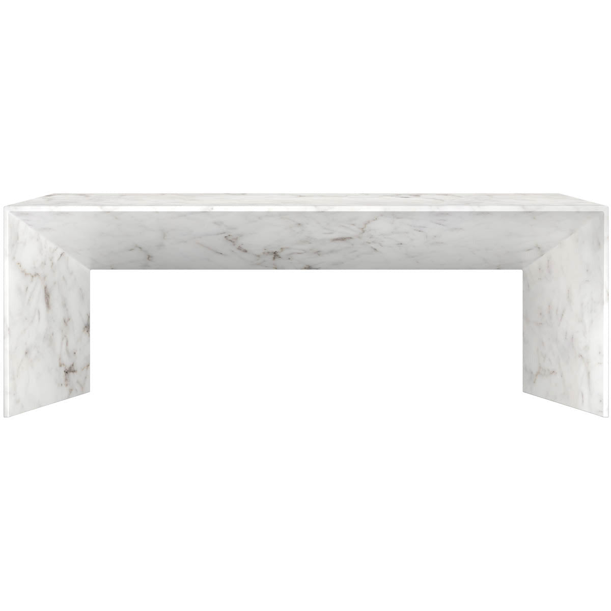 Sunpan, Nomad Coffee Table - Marble Look - White