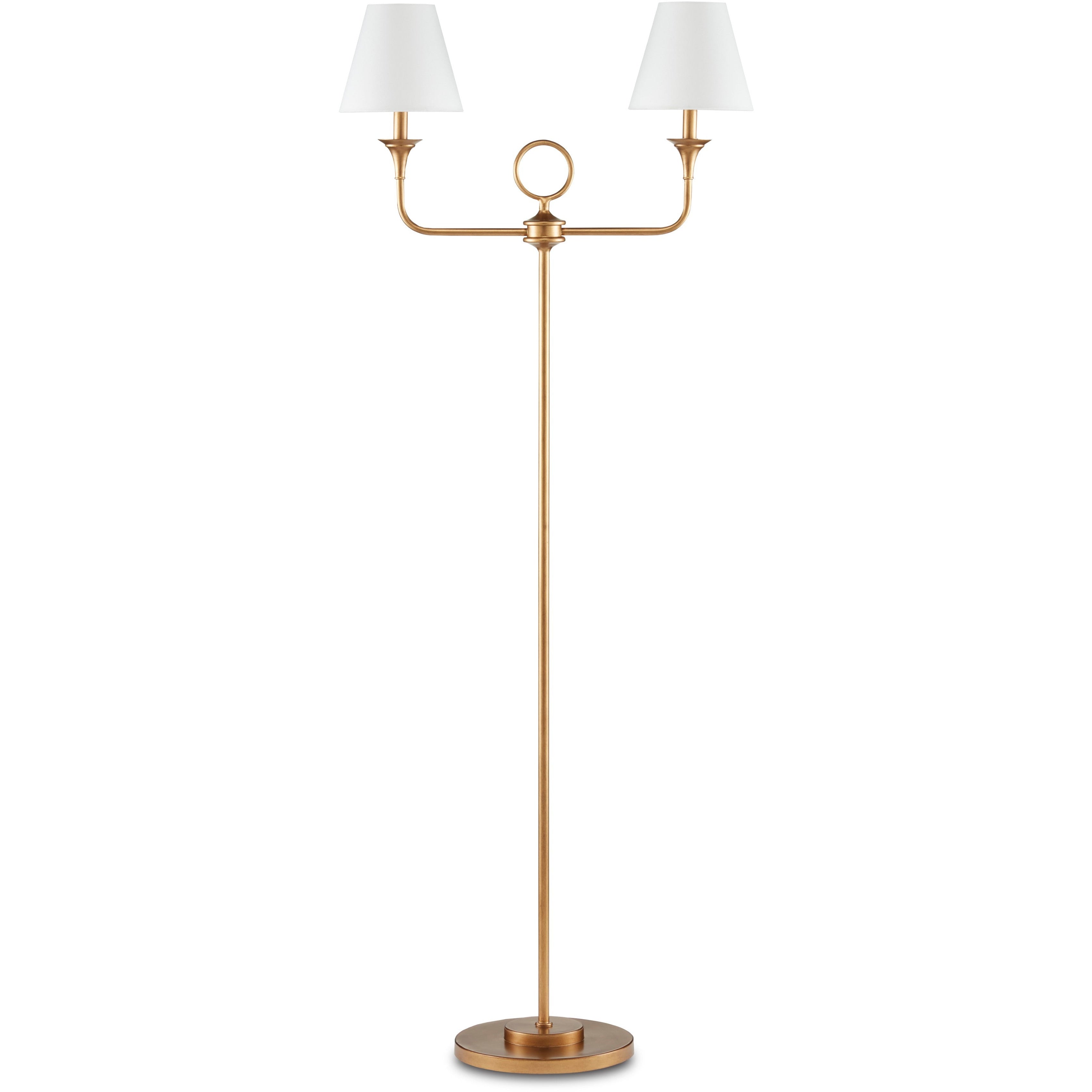 Currey & Company, Nottaway Brass Floor Lamp